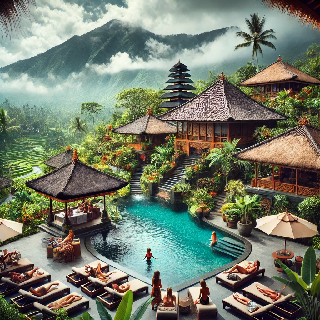 AI generated image with bali secenery