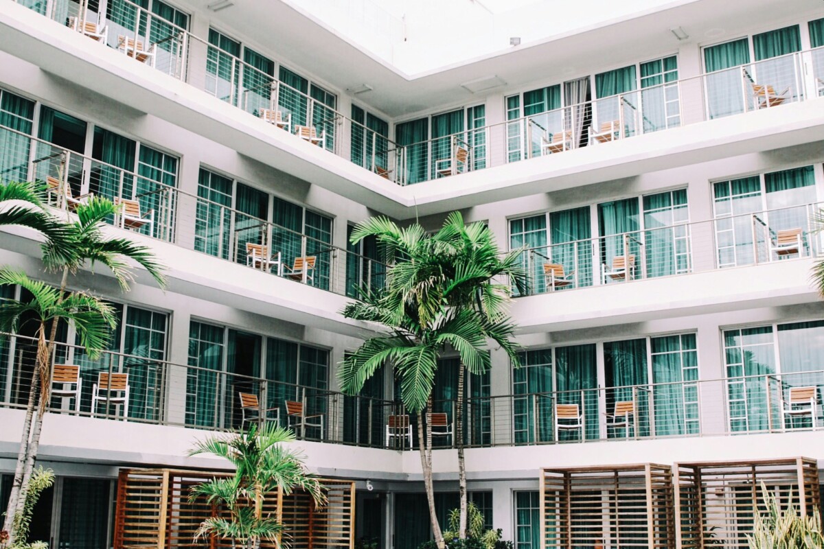 white hotel building near with beach