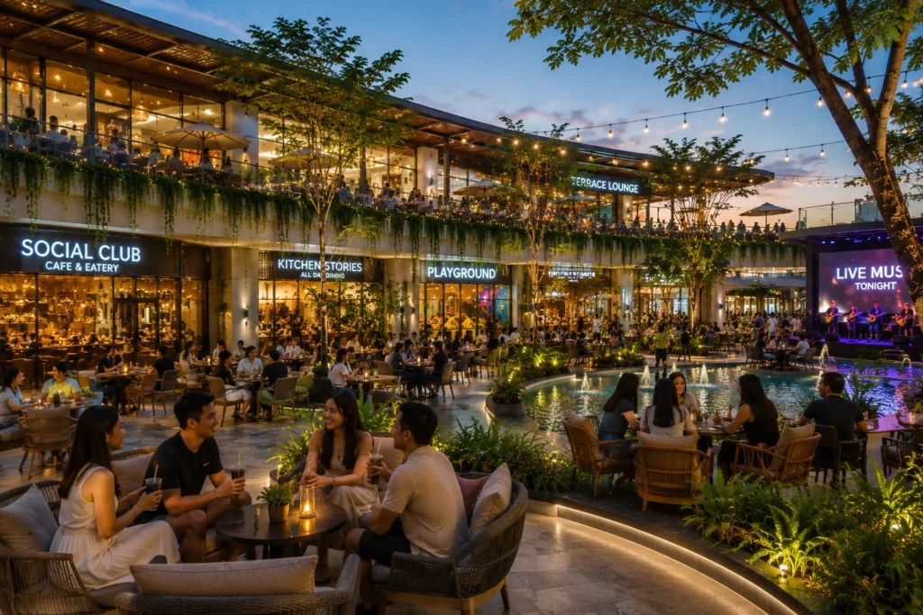 social spaces in bali malls